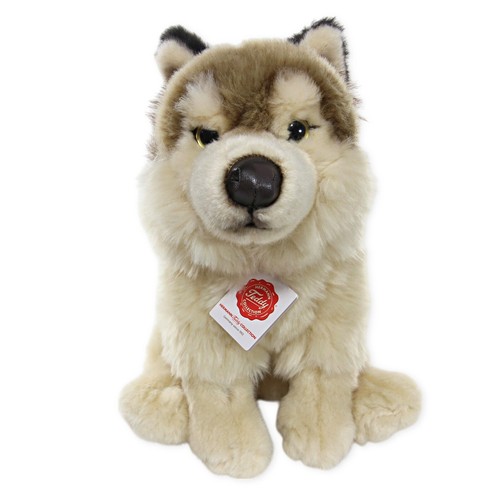 Peluche lupo seduto teddy - lupo,